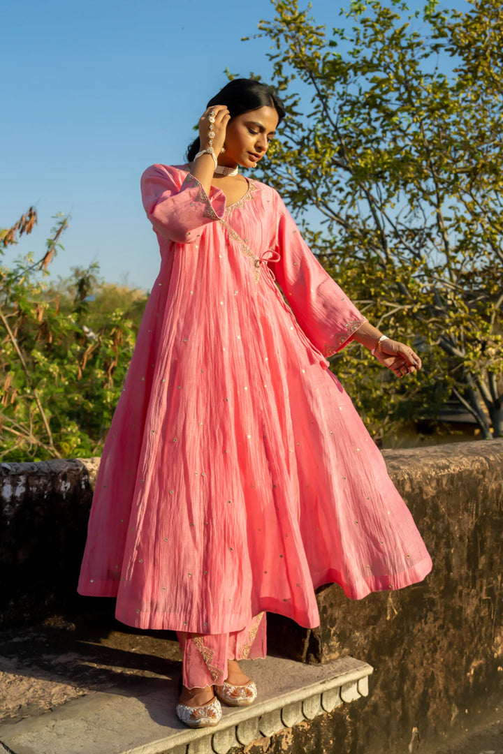 Pink Angrakha Set
