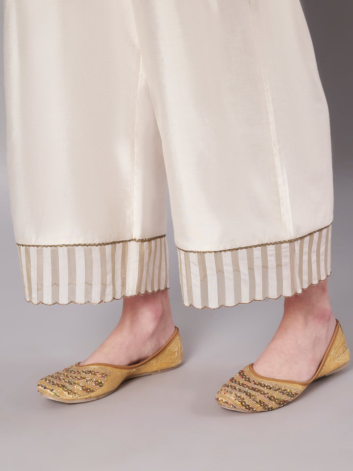 Spring Collage Kurta Set - Ivory