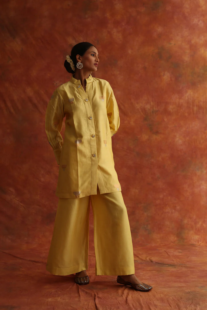 Surmya Co-ord Set in butter yellow