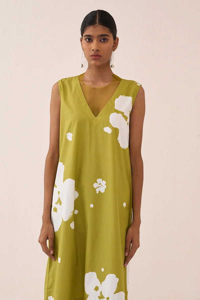 Self-Tie Floral Dress