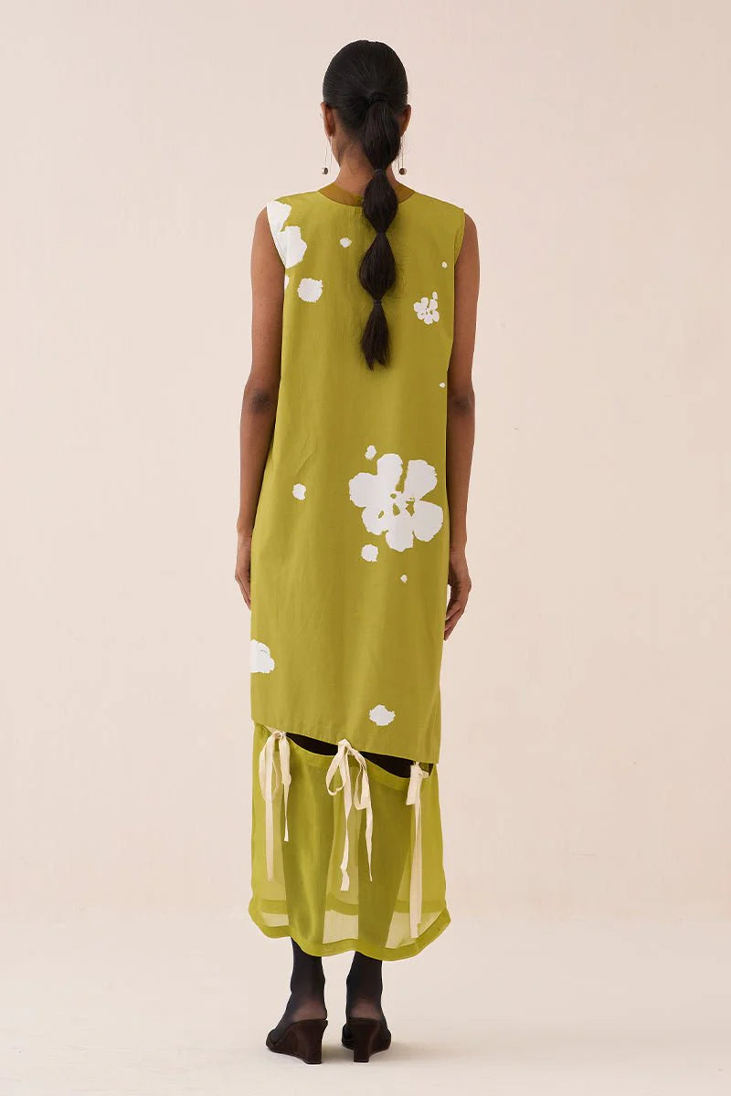 Self-Tie Floral Dress