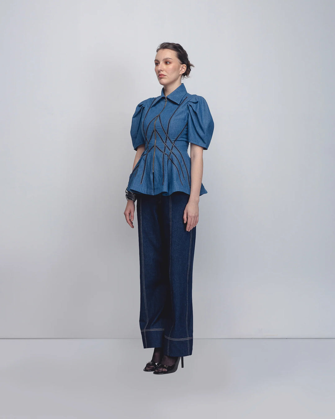 Spirale Denim Top
