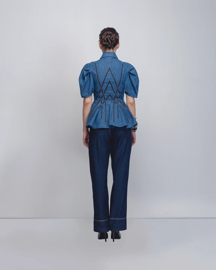 Spirale Denim Top