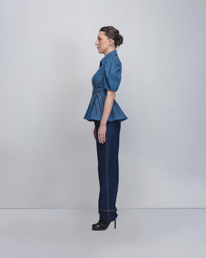 Spirale Denim Top