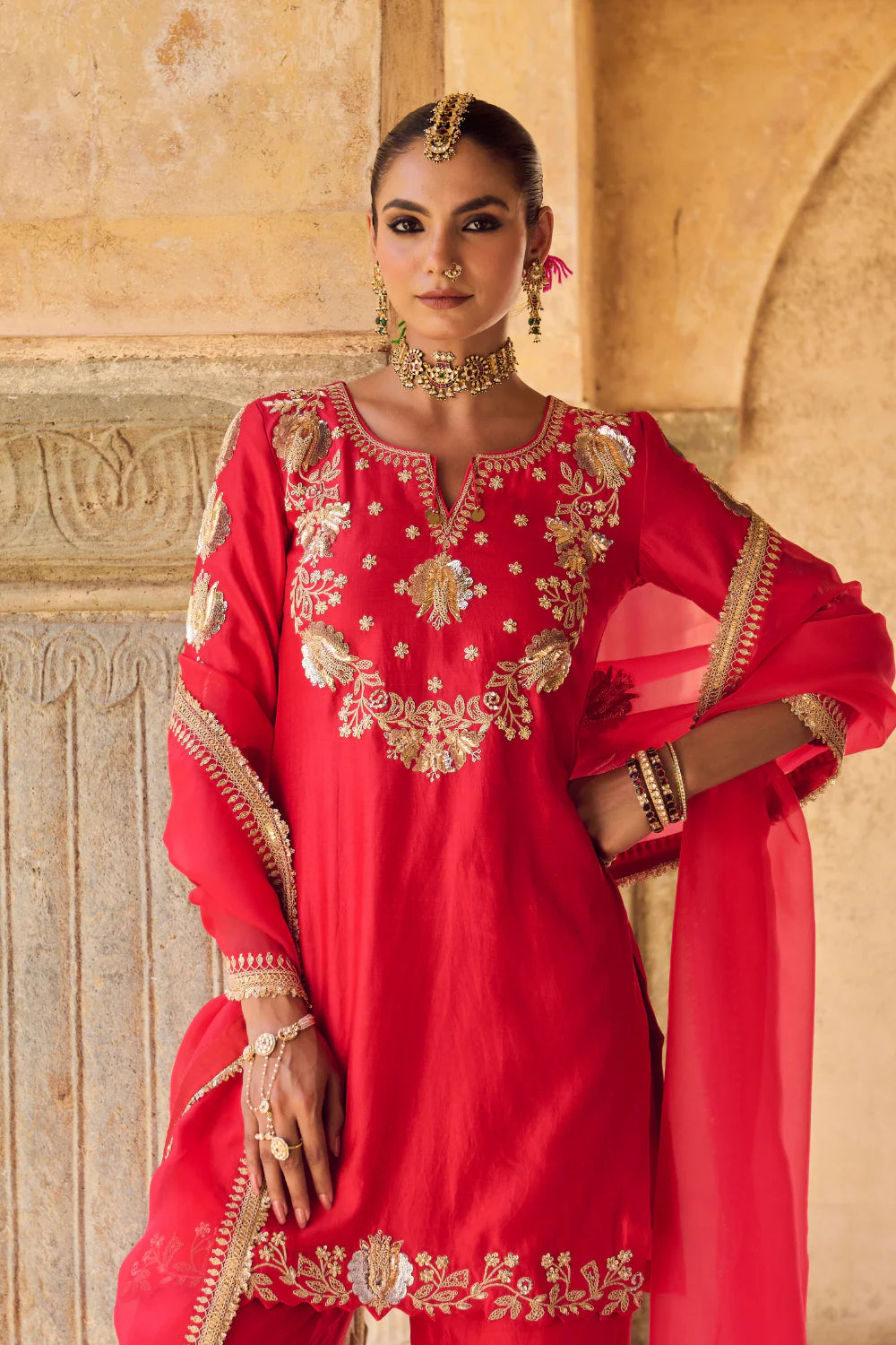 Sindoori Sharara Set