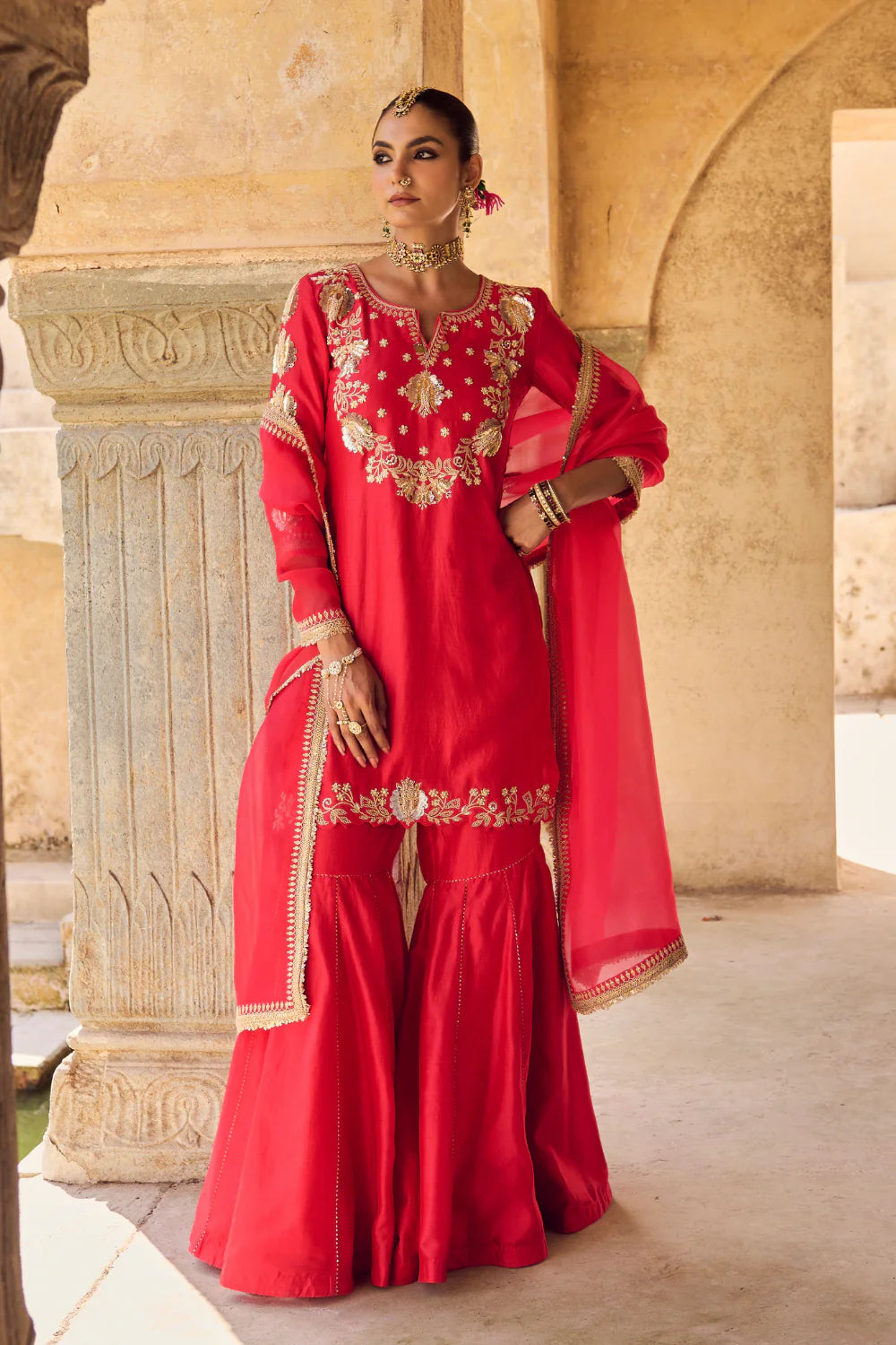 Sindoori Sharara Set