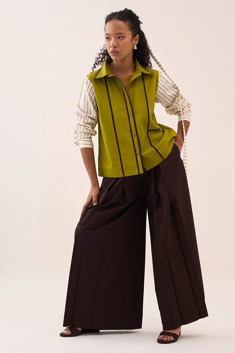 Stripe Sleeve Shirt Co-Ord (Set Of 2)