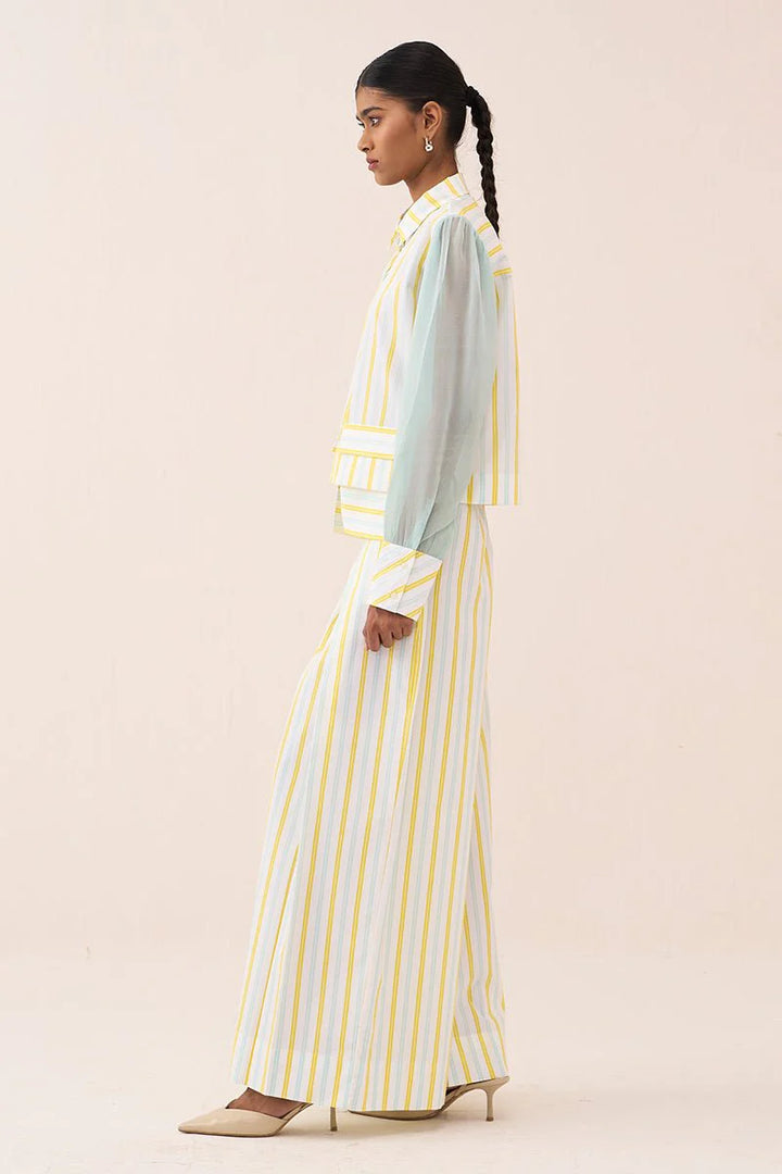 Stripe Anti-Fit Crop Shirt