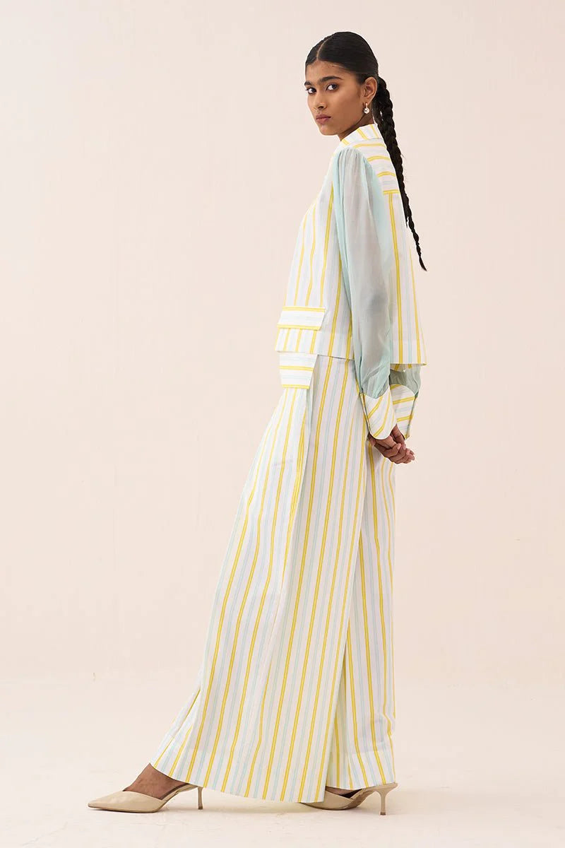 Stripe Anti-Fit Crop Shirt