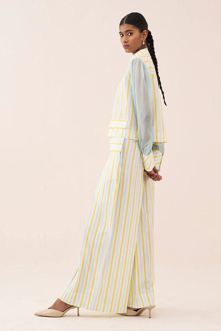 Stripe Anti-Fit Crop Shirt