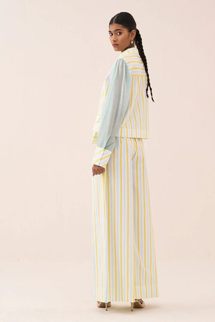 Stripe Anti-Fit Crop Shirt