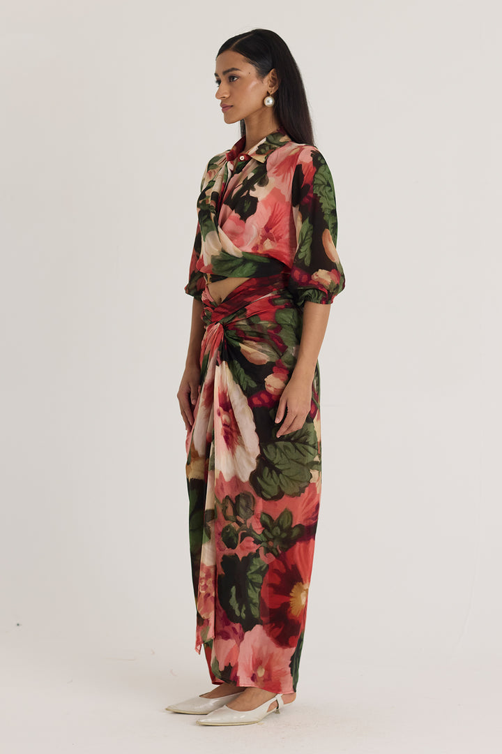 Scarlett Tie - Up Top & Skirt Set