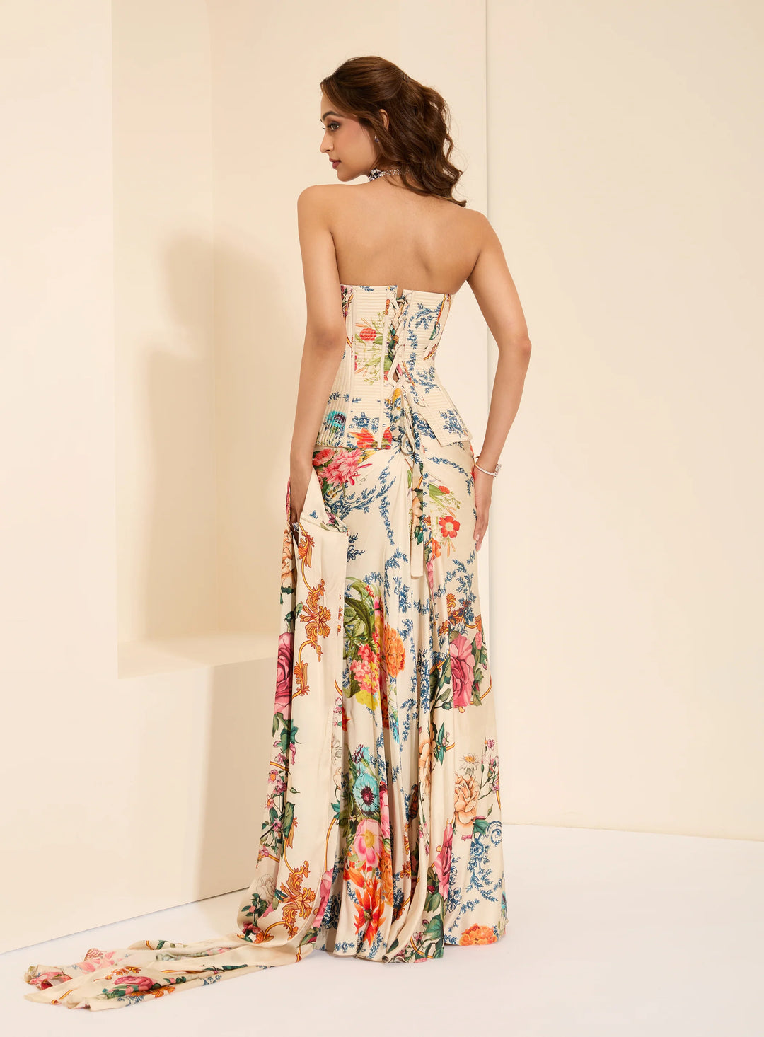 Snow Veil Corset and Drape