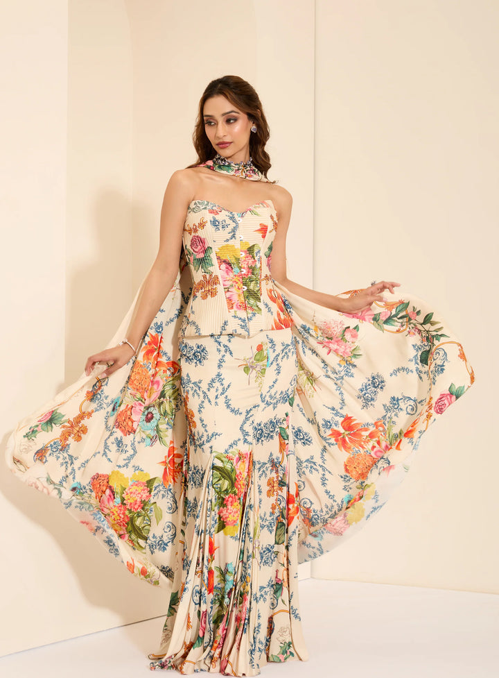 Snow Veil Corset and Drape