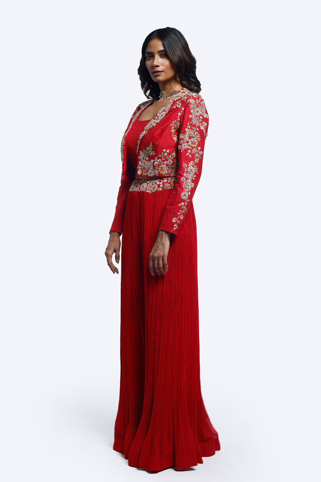 Silk Zardosi Power Suit Set