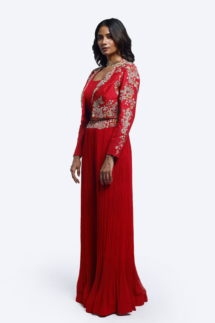 Silk Zardosi Power Suit Set