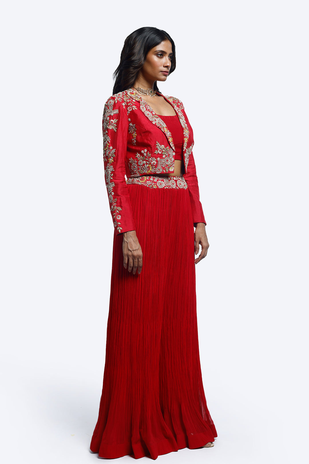 Silk Zardosi Power Suit Set