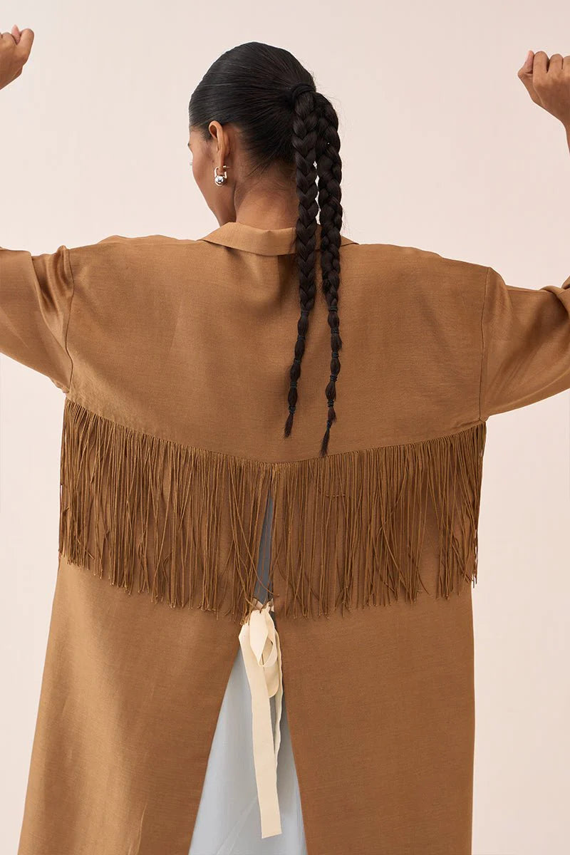 Back Tie Overlay Jacket (Set Of 3)
