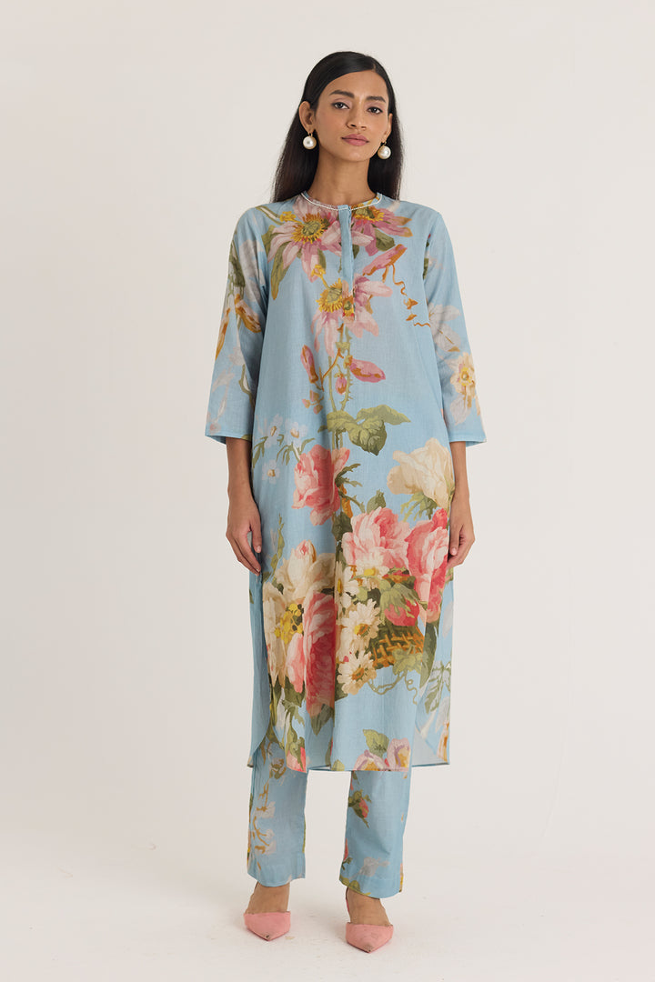 Taffy Long Cotton Kurta Set