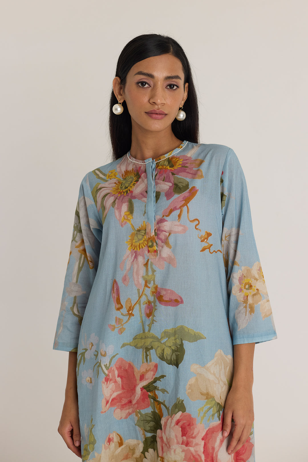 Taffy Long Cotton Kurta Set