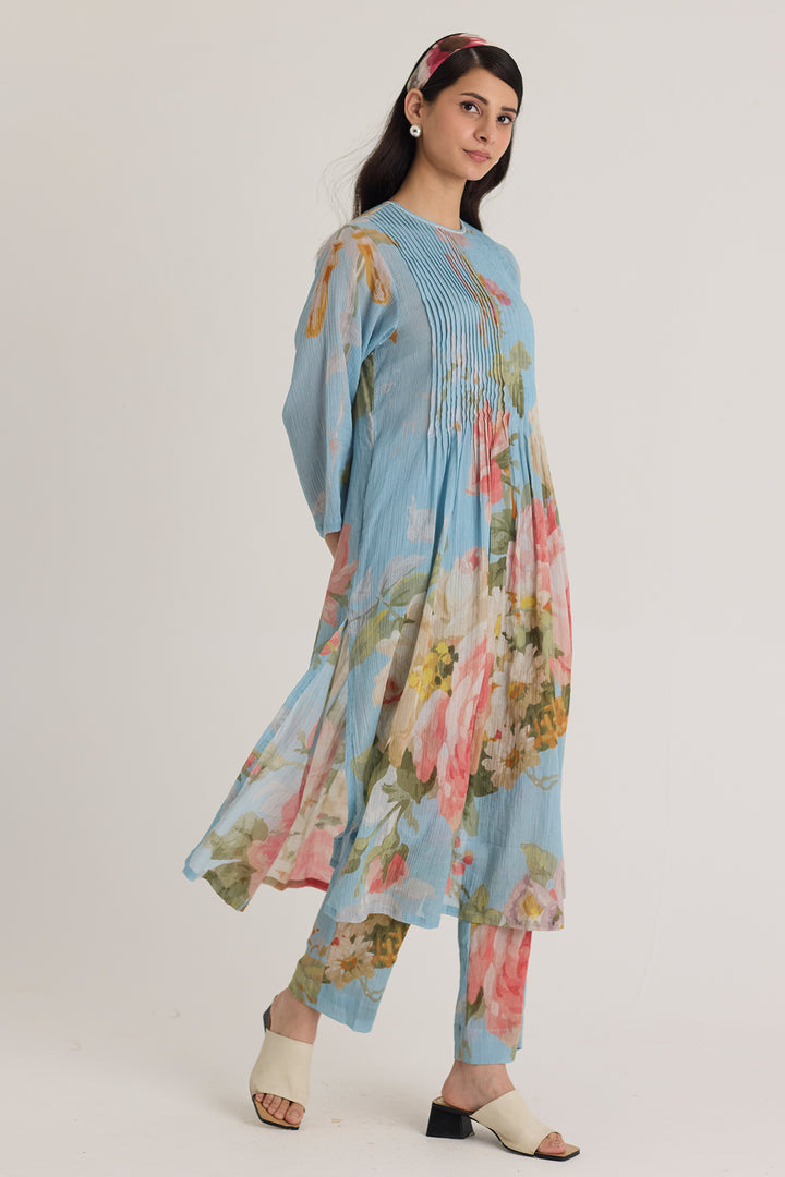 Taffy Pintucks Kurta Set