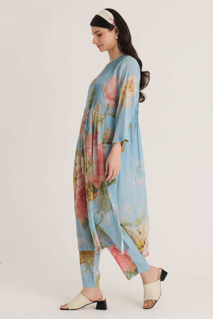 Taffy Pintucks Kurta Set