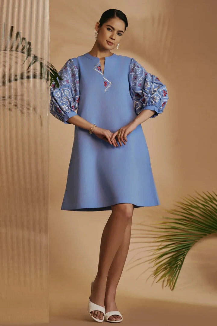 Origani Blue Rainforest Tunic Dress