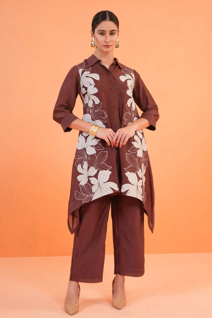 Origani Brown Noir Tunic Set