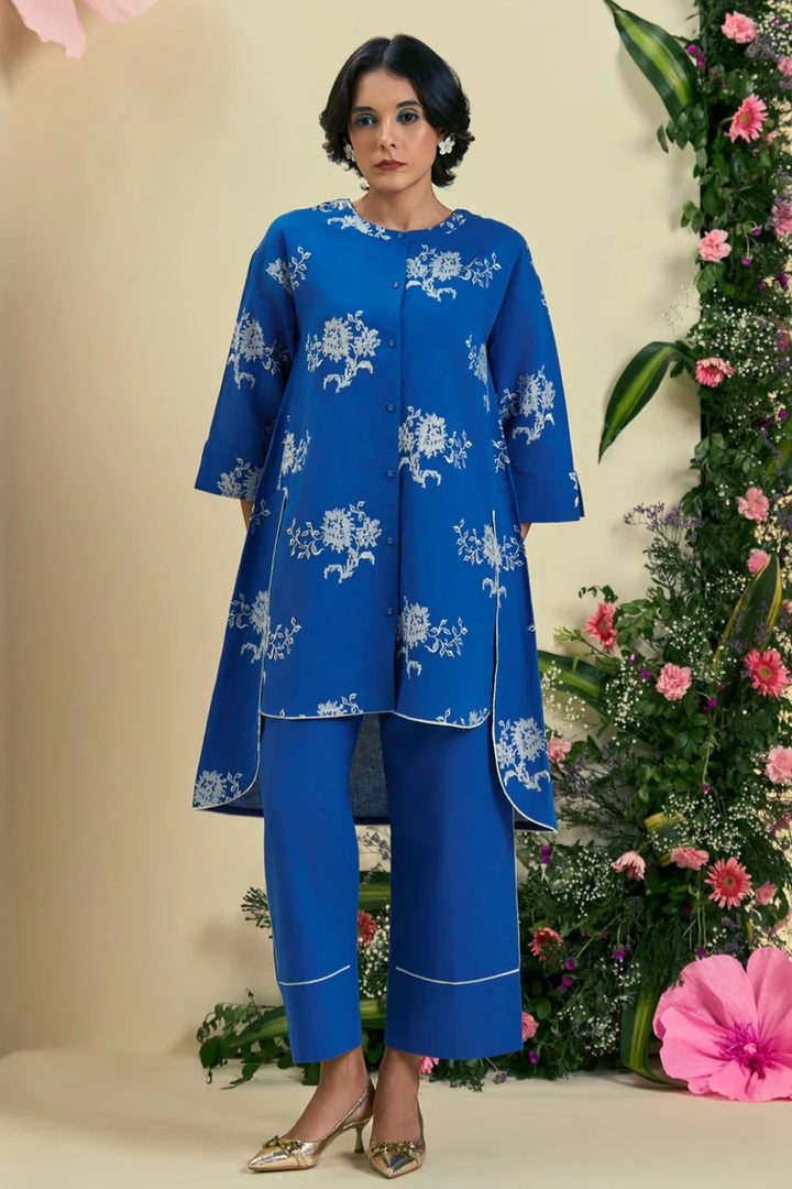 Origani Blue Noor Tunic Set
