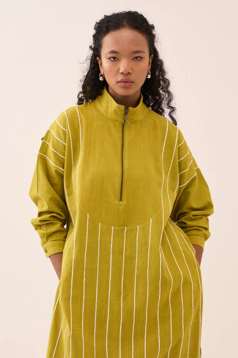 U-Yoke Emb. Tunic Co-Ord (Set Of 2)