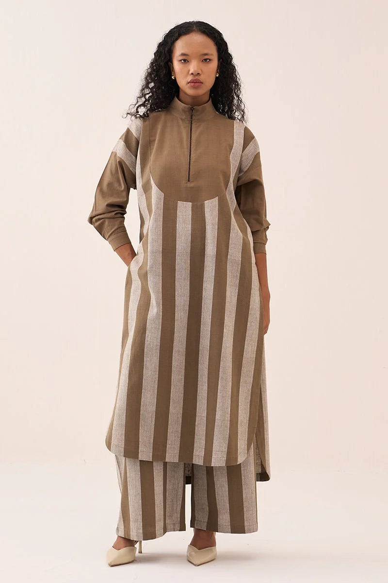 U-Yoke Stripe Tunic Co-Ord (Set of 2)