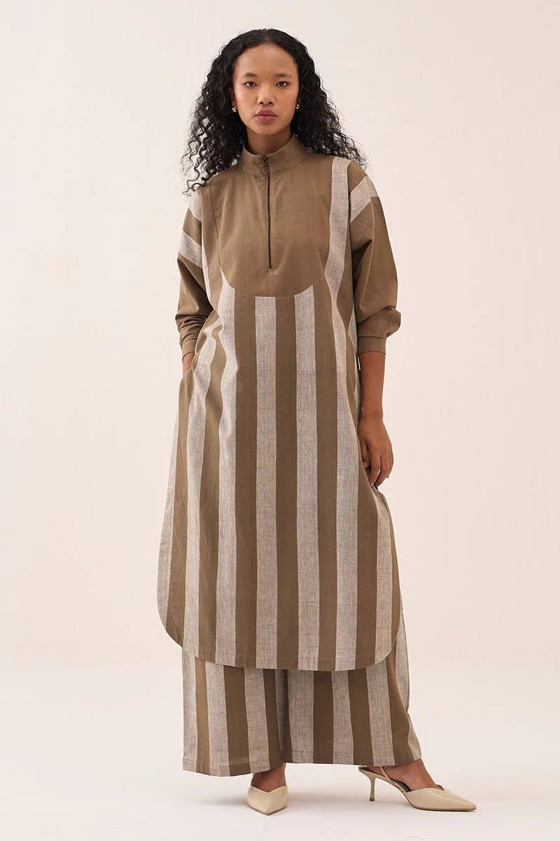 U-Yoke Stripe Tunic Co-Ord (Set of 2)