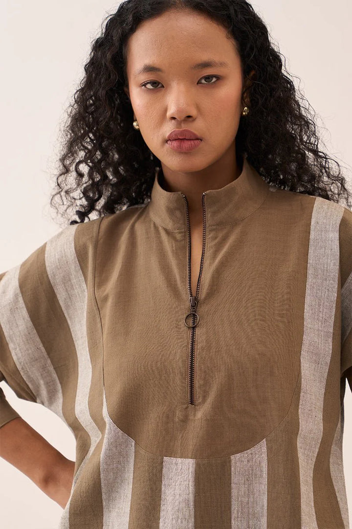 U-Yoke Stripe Tunic Co-Ord (Set of 2)