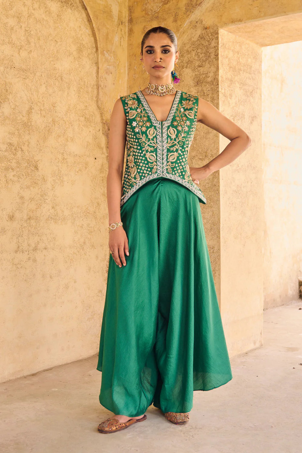 Vanhi Waist Coat Set