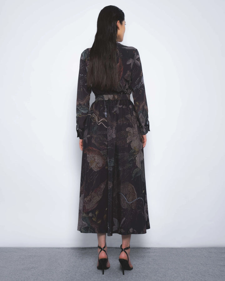 Wrap Dress in Silva Print