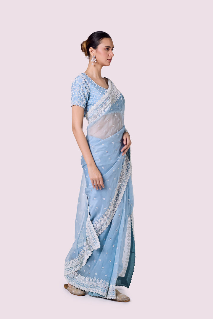 Winter Moti Organza Saree