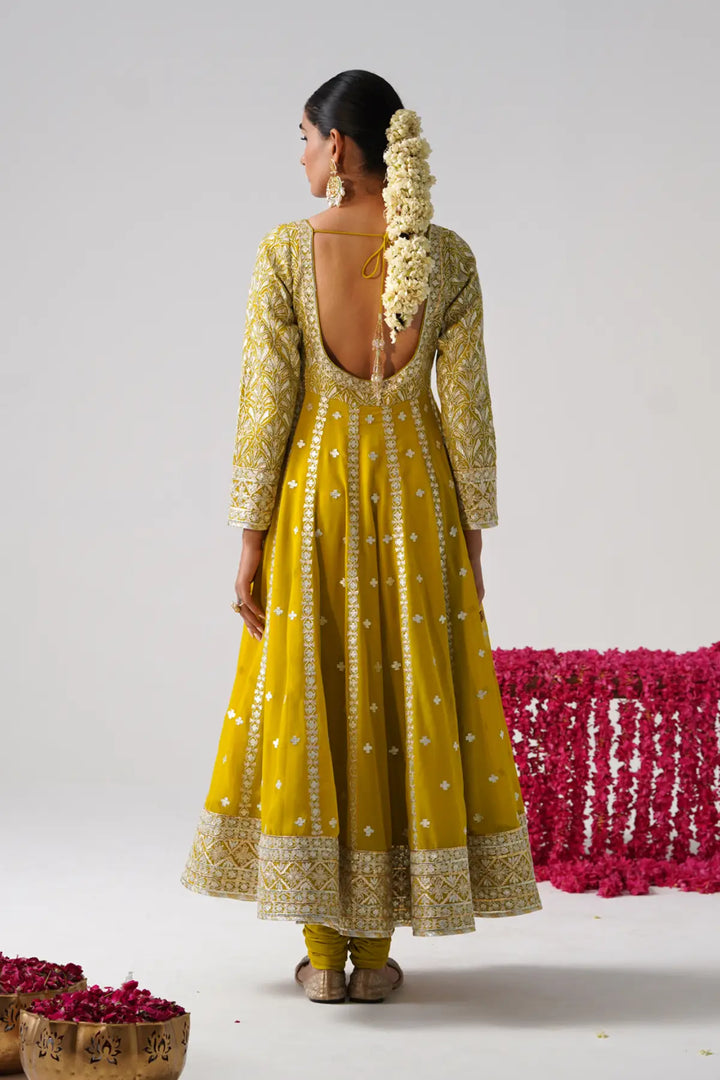 Dilruba - Kalidaar Set - Yellow