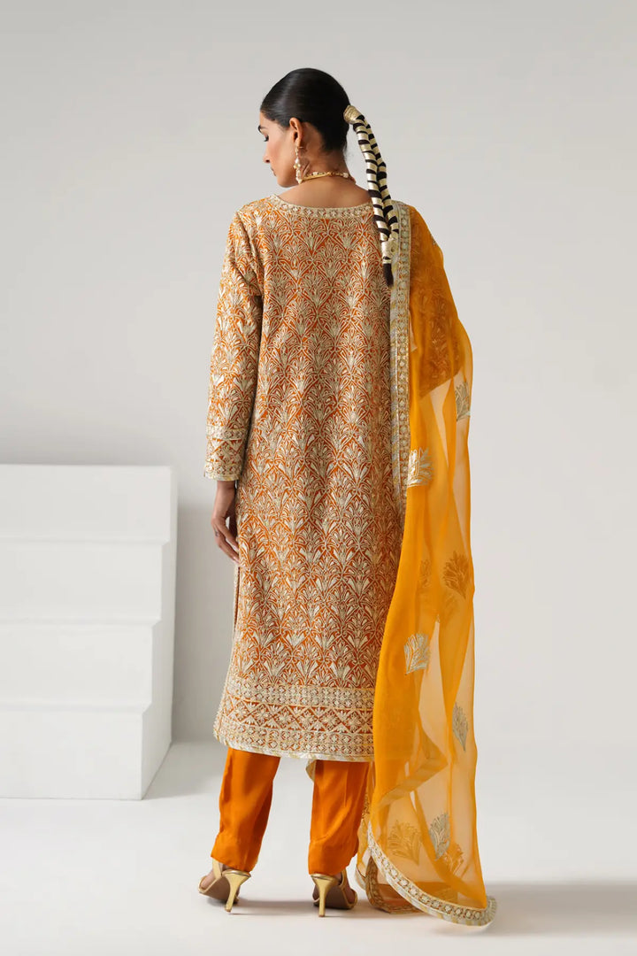 Dilruba - Long Kurta Set - Yellow
