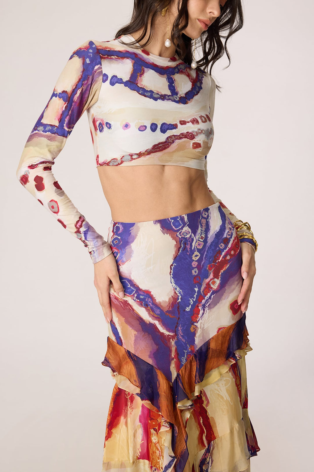 Zavi Blouse & Marieya Skirt