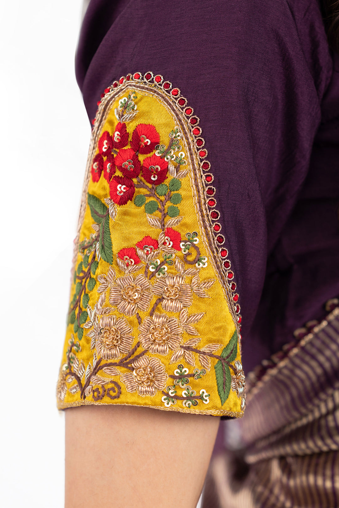 Zardosi Banarasi saree