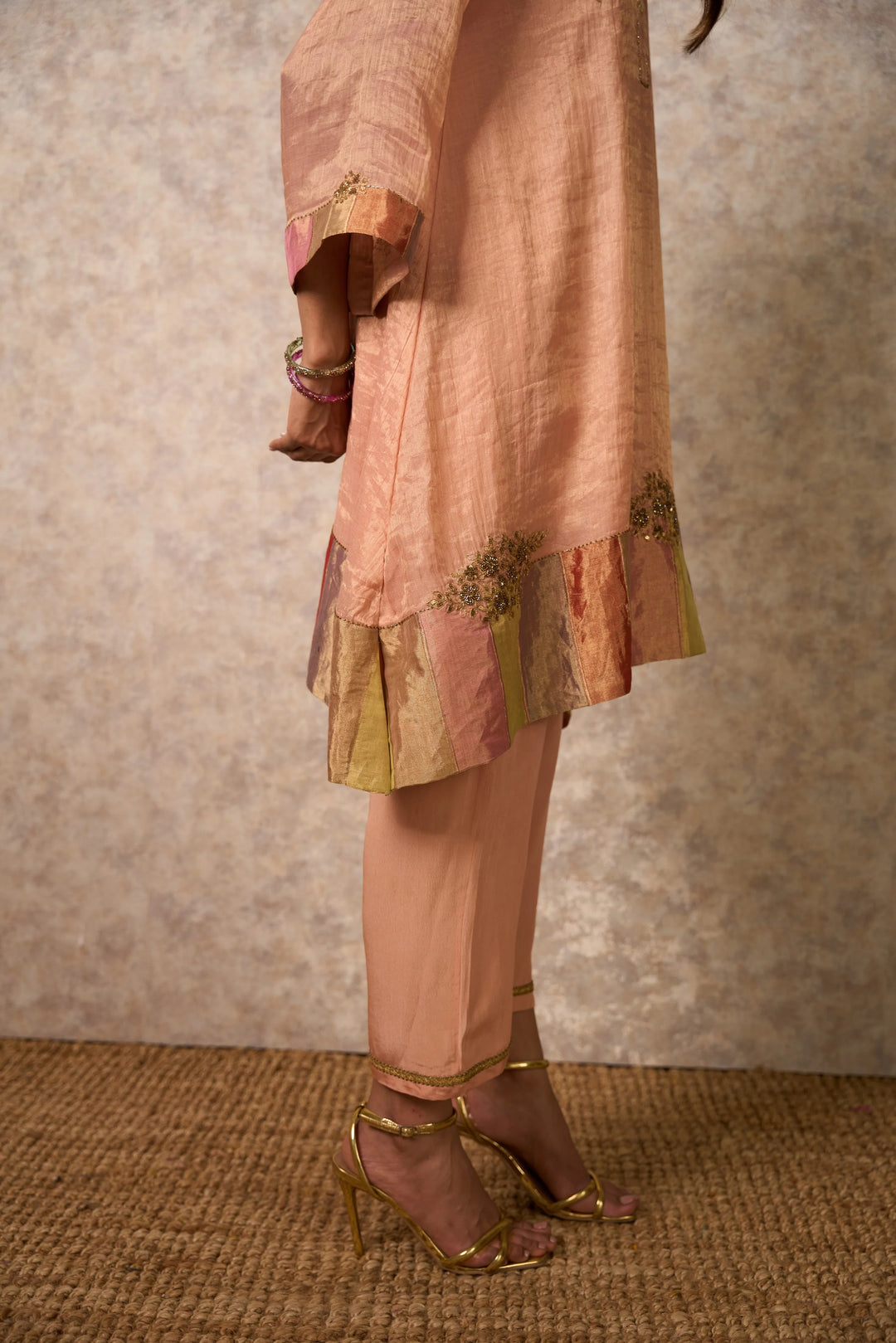 Zing Peach Kurta (Set of 2)