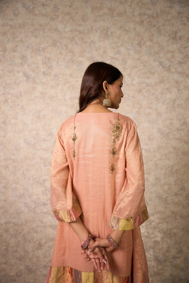Zing Peach Kurta (Set of 3)