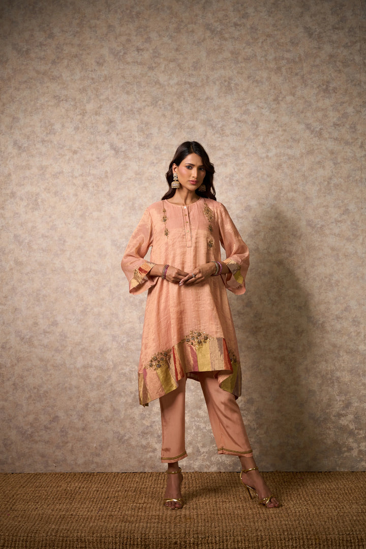 Zing Peach Kurta (Set of 3)