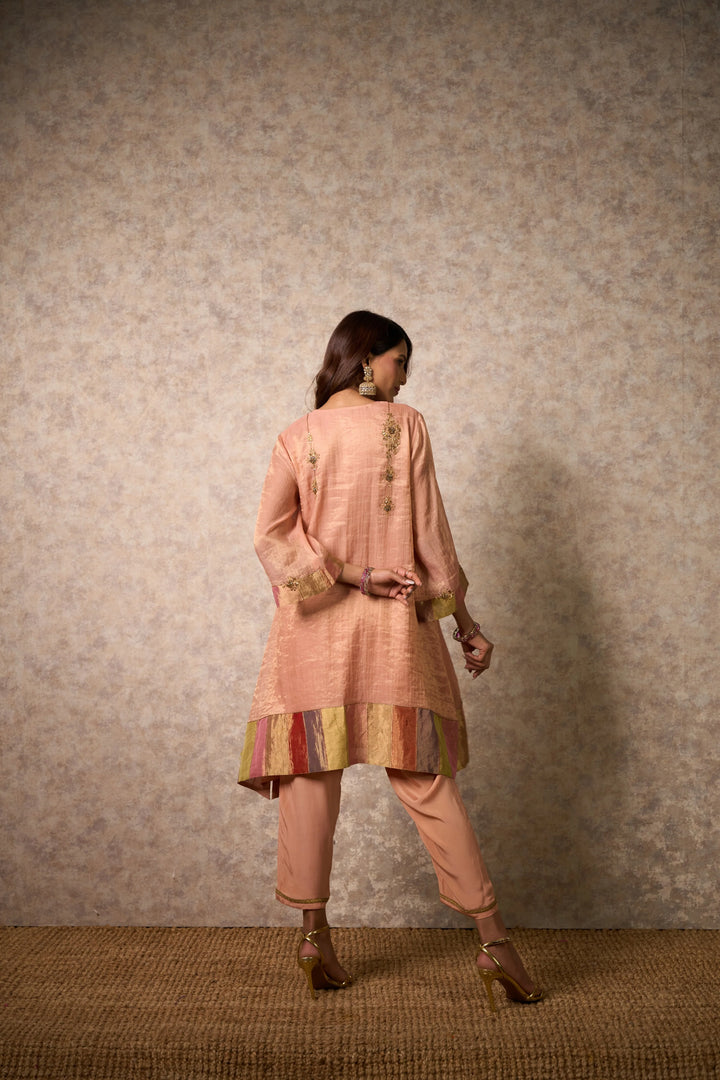 Zing Peach Kurta (Set of 3)