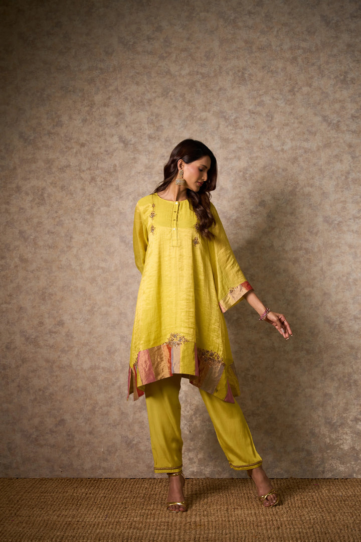 Zing Yellow Kurta (Set of 2)