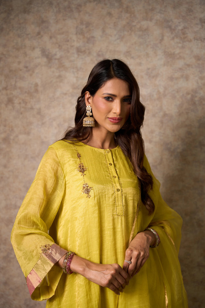 Zing Yellow Kurta (Set of 3)
