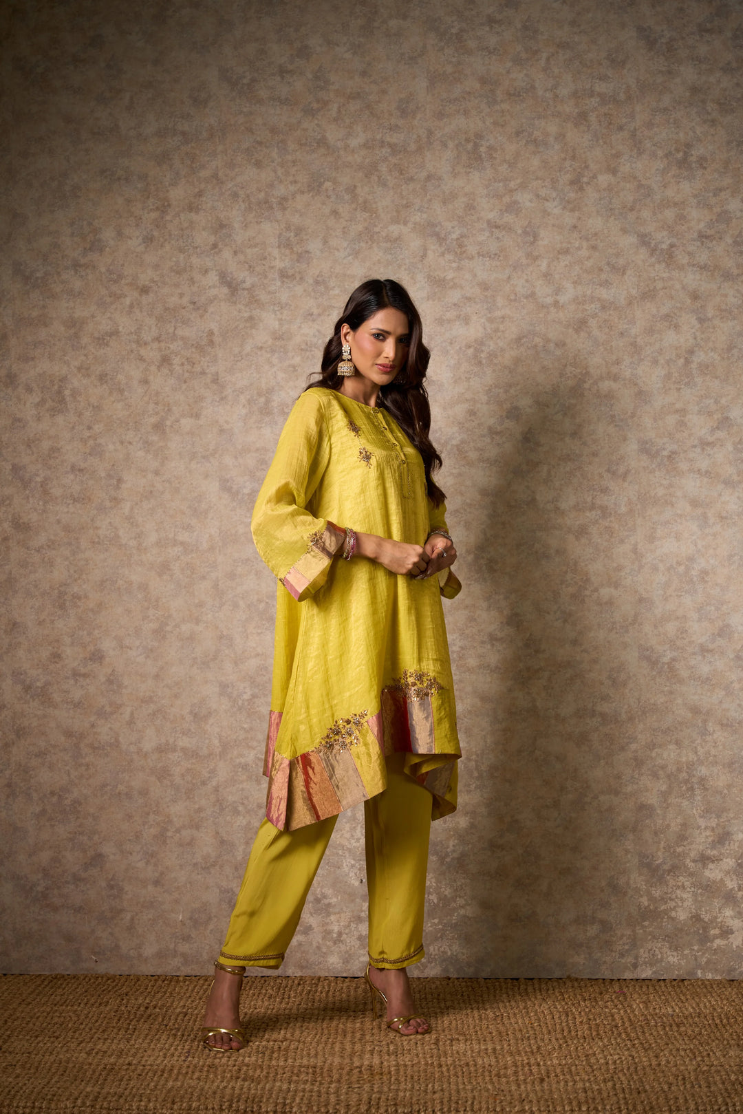 Zing Yellow Kurta (Set of 3)